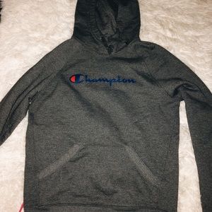 gray champions hoodie